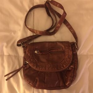 Icing Brown Shoulder Strap Mini Purse